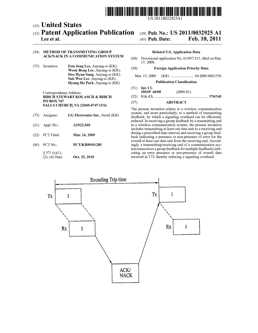 METHOD OF TRANSMITTING GROUP ACK/NACK IN A COMMUNICATION SYSTEM - diagram, schematic, and image 01