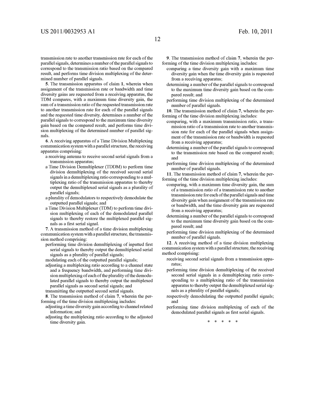 TIME DIVISION MULTIPLEXING COMMUNICATION SYSTEM WITH PARALLEL STRUCTURE AND METHOD FOR THE SAME - diagram, schematic, and image 27