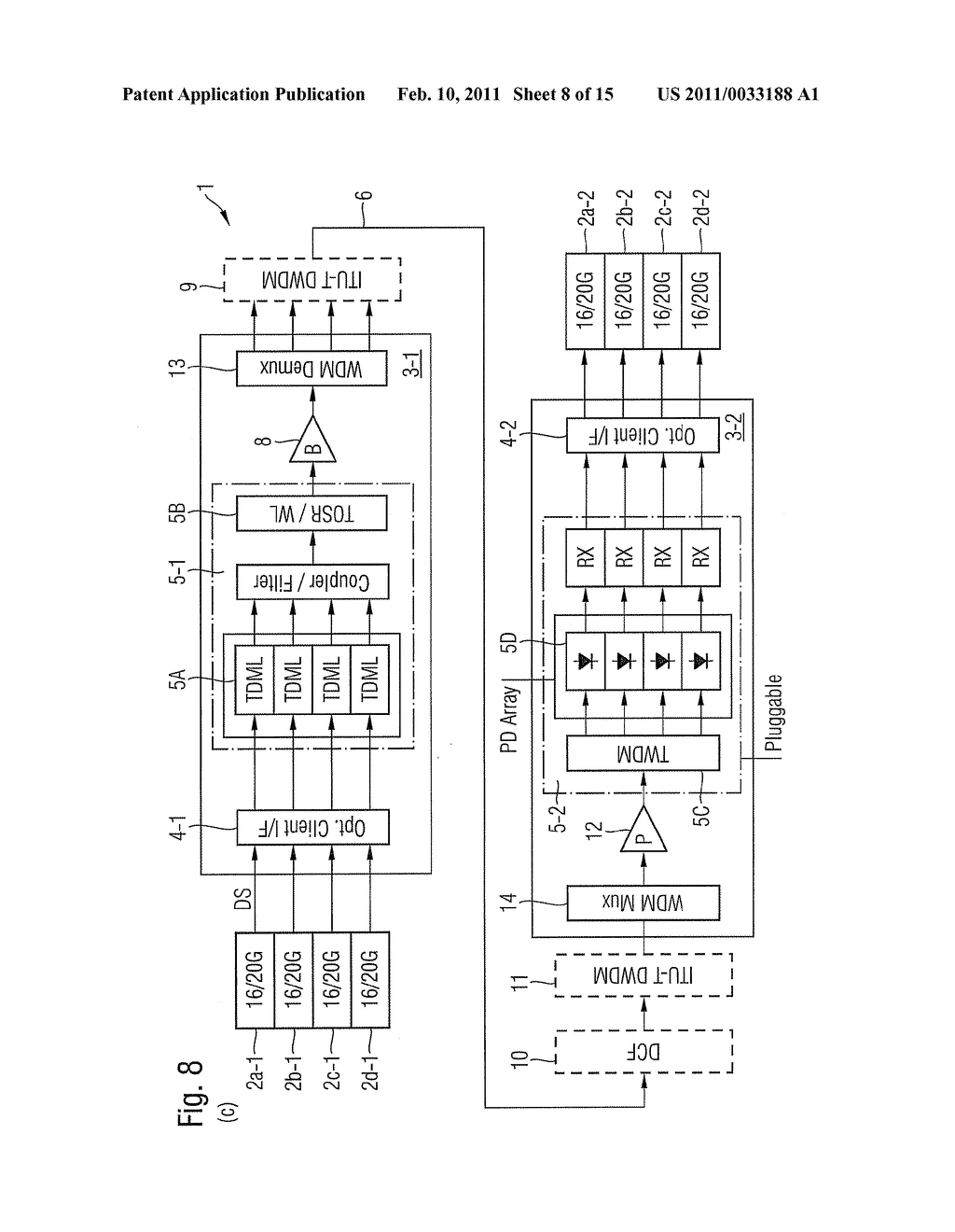 PLUGGABLE CONVERSION MODULE FOR A DATA TRANSPORT CARD OF A WAVELENGTH DIVISION MULTIPLEXING SYSTEM - diagram, schematic, and image 09