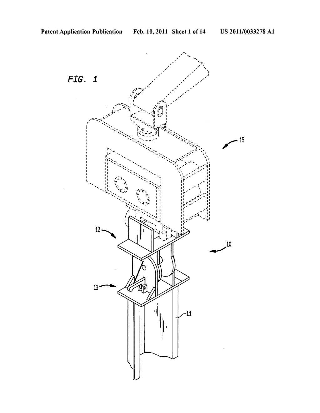 Device and method for lifting sheet piles - diagram, schematic, and image 02