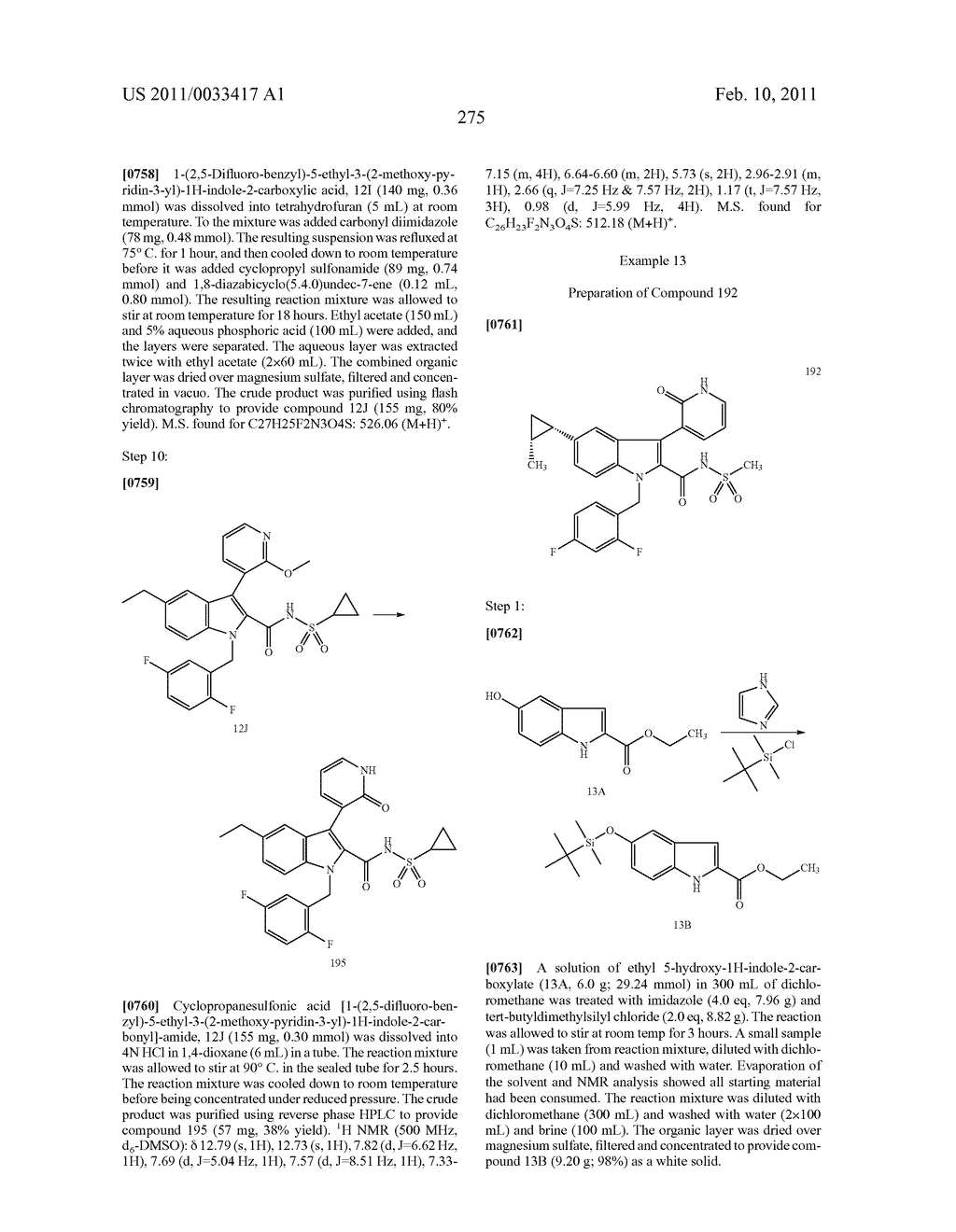 2,3-SUBSTITUTED INDOLE DERIVATIVES FOR TREATING VIRAL INFECTIONS - diagram, schematic, and image 276