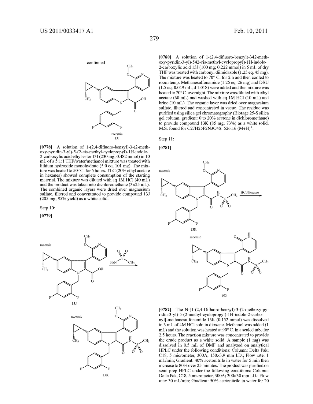 2,3-SUBSTITUTED INDOLE DERIVATIVES FOR TREATING VIRAL INFECTIONS - diagram, schematic, and image 280