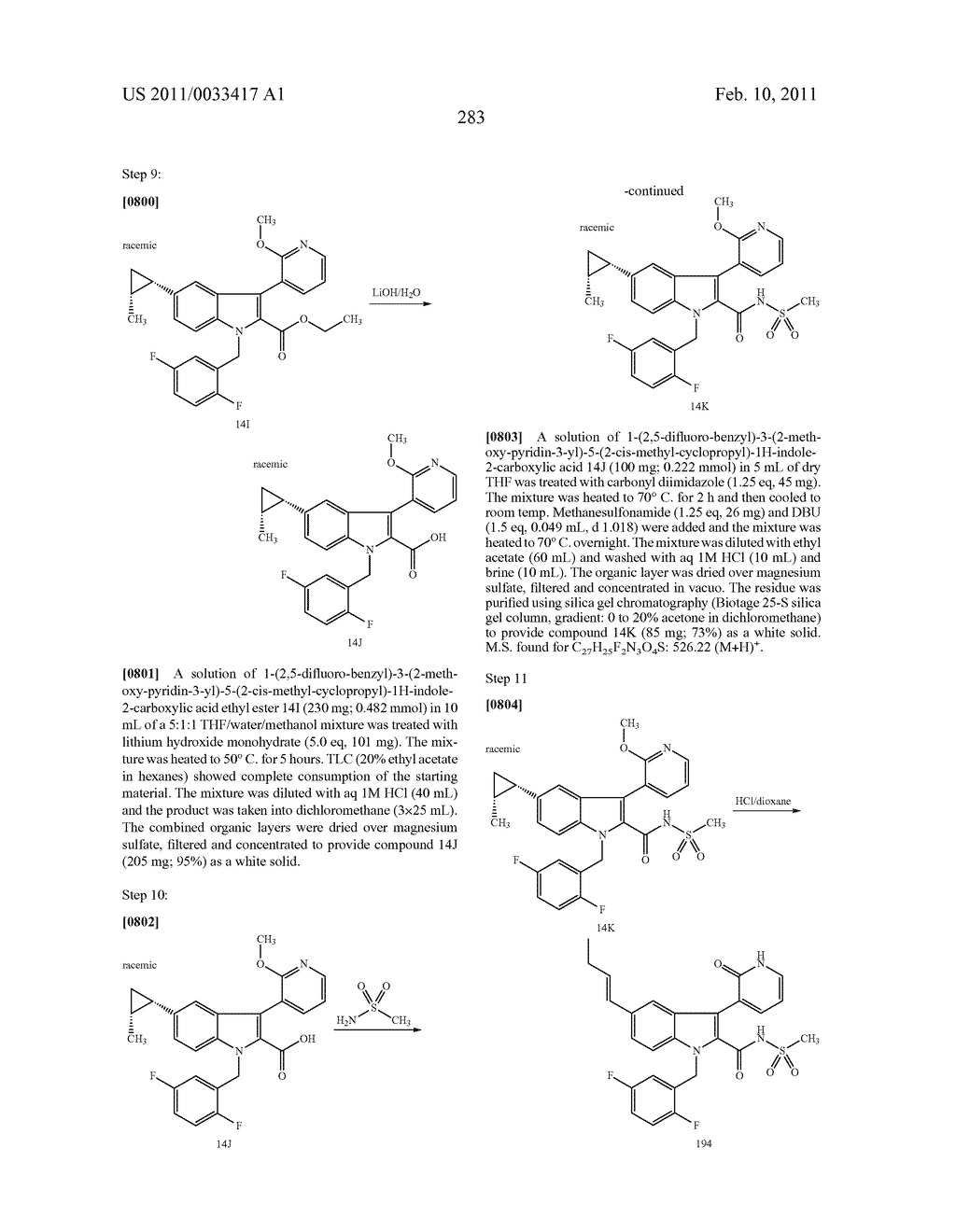 2,3-SUBSTITUTED INDOLE DERIVATIVES FOR TREATING VIRAL INFECTIONS - diagram, schematic, and image 284