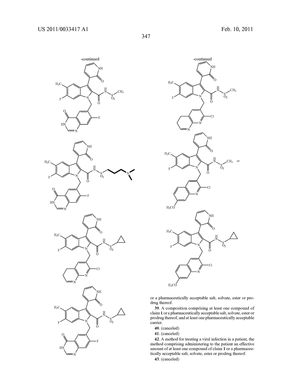 2,3-SUBSTITUTED INDOLE DERIVATIVES FOR TREATING VIRAL INFECTIONS - diagram, schematic, and image 348