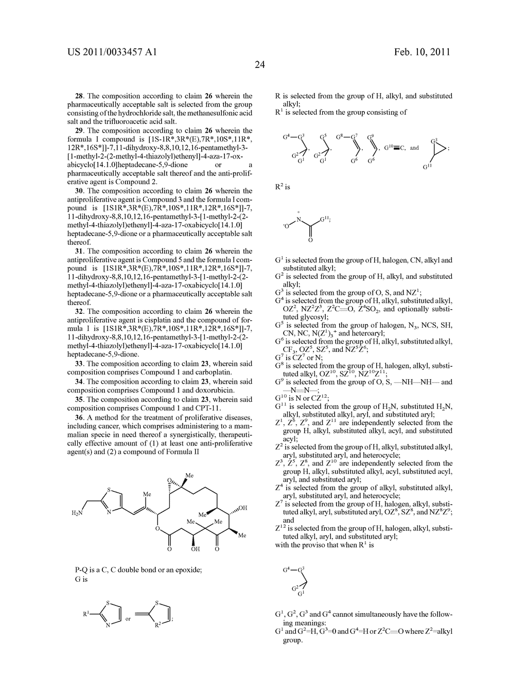 COMBINATION OF EPOTHILONE ANALOGS AND CHEMOTHERAPEUTIC AGENTS FOR THE TREATMENT OF PROLIFERATIVE DISEASES - diagram, schematic, and image 33