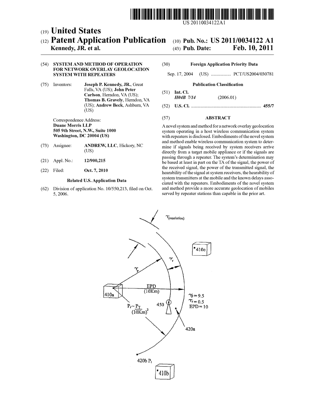System and Method of Operation For Network Overlay Geolocation System With Repeaters - diagram, schematic, and image 01