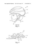 DEVICE FOR MOUNTING COMMUNICATION HEADSET TO SPORTS HELMETS AND THE LIKE diagram and image