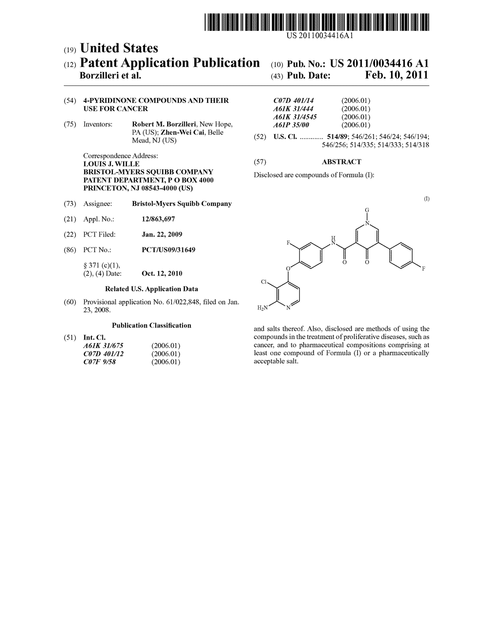 4-PYRIDINONE COMPOUNDS AND THEIR USE FOR CANCER - diagram, schematic, and image 01