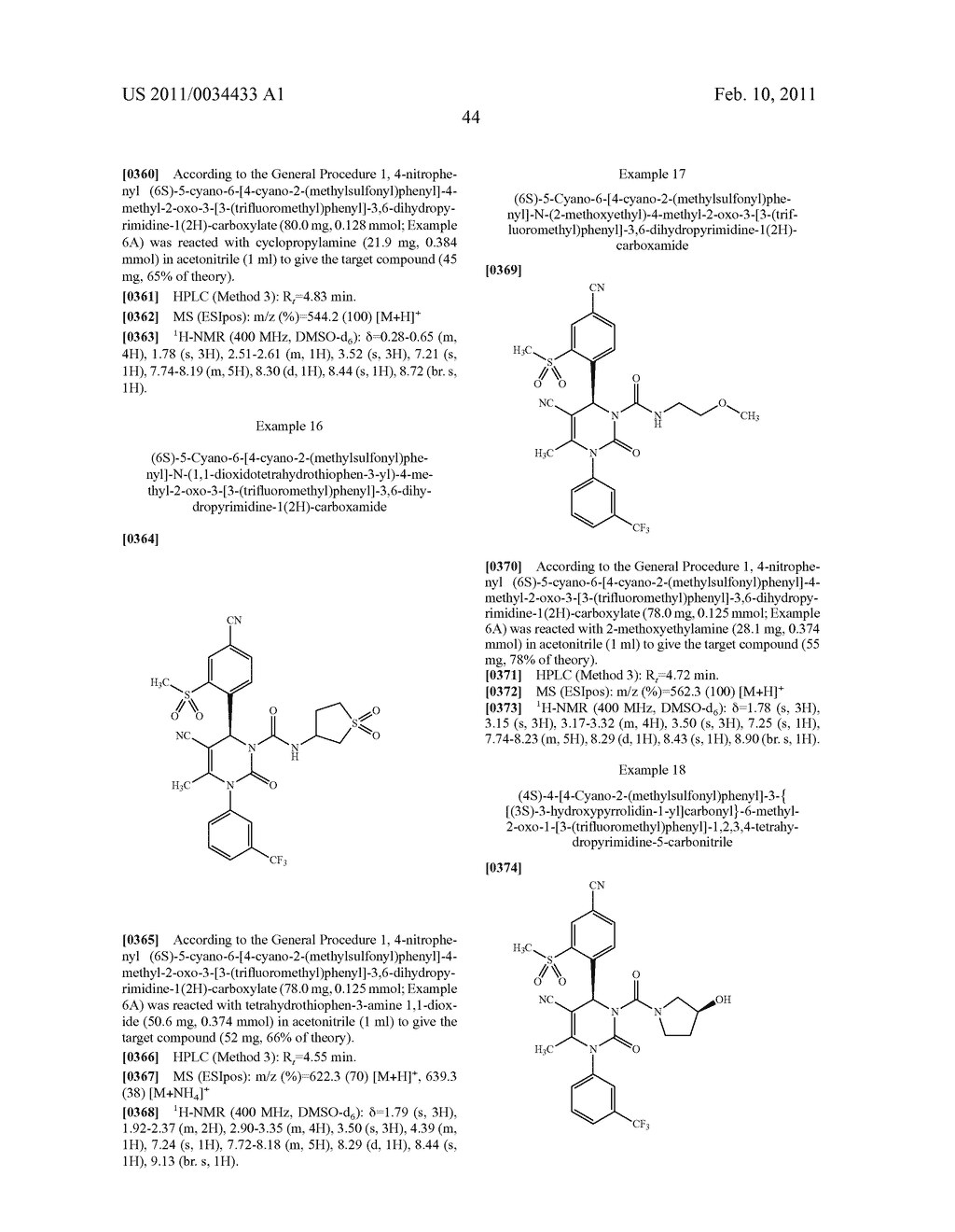 4-(4-CYANO-2-THIOARYL)DIHYDROPYRIMIDINONES AND THEIR USE - diagram, schematic, and image 45