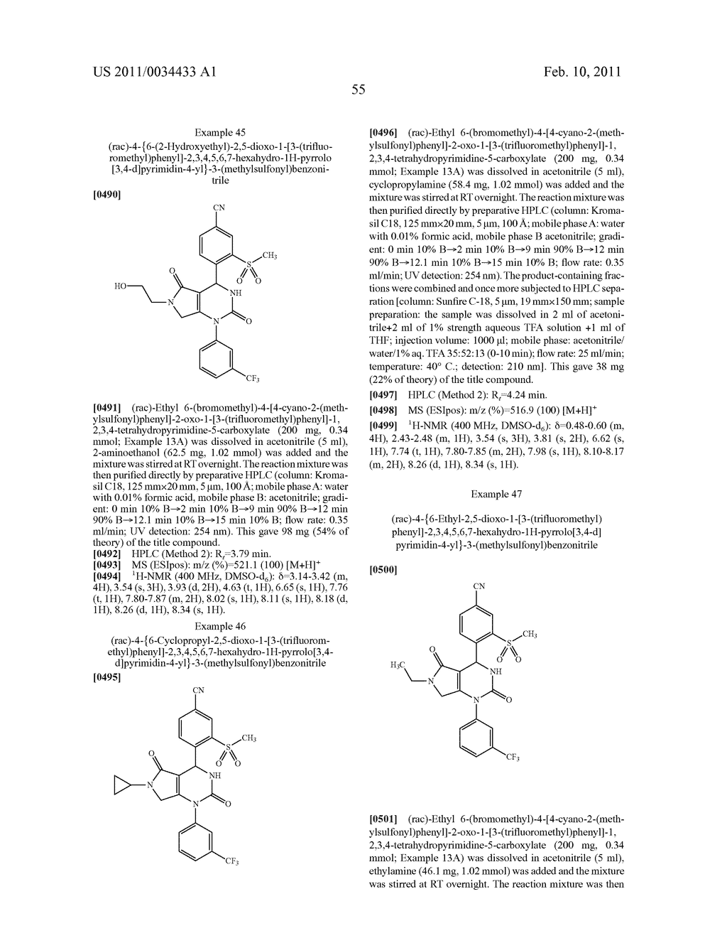 4-(4-CYANO-2-THIOARYL)DIHYDROPYRIMIDINONES AND THEIR USE - diagram, schematic, and image 56