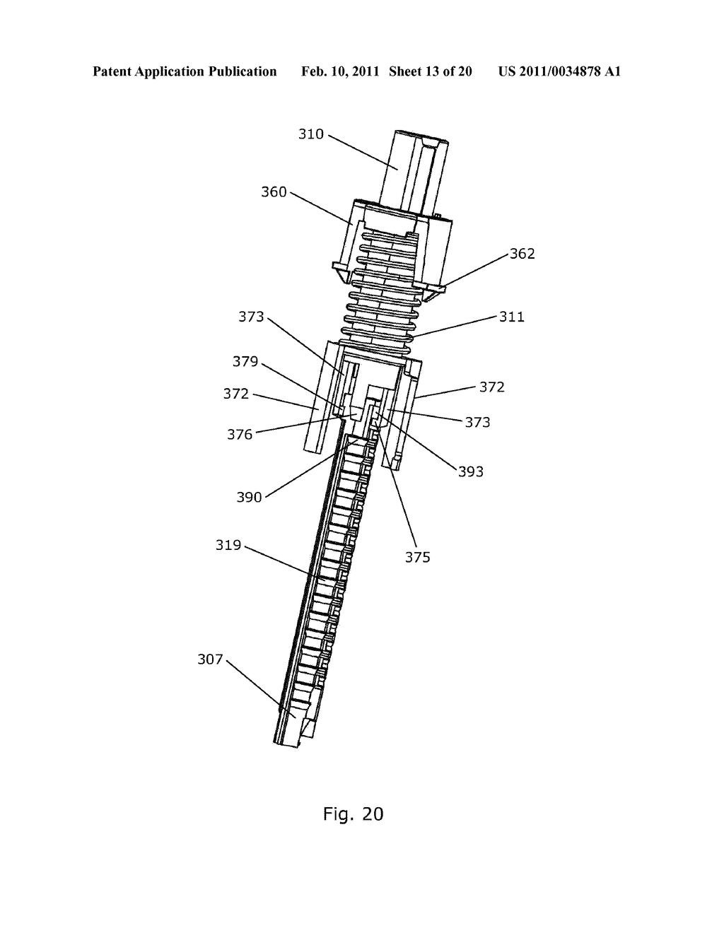 DEVICE FOR INJECTING APPORTIONED DOSES OF LIQUID DRUG - diagram, schematic, and image 14