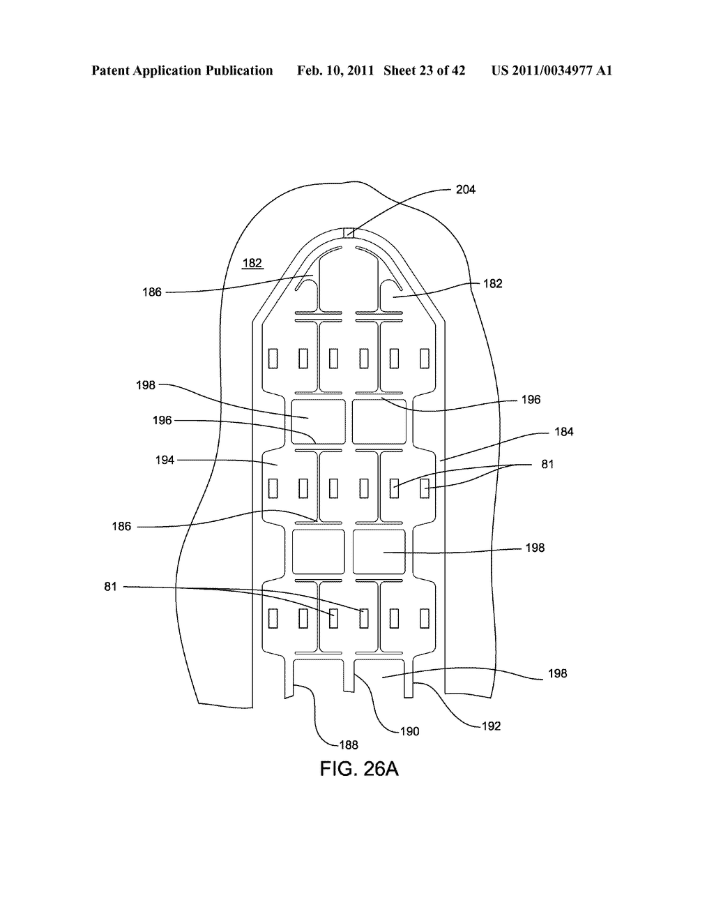 IMPLANTABLE ELECTRODE ARRAY ASSEMBLY INCLUDING A CARRIER FOR SUPPORTING THE ELECTRODES AND CONTROL MODULES FOR REGULATING OPERATION OF THE ELECTRODES EMBEDDED IN THE CARRIER, AND METHOD OF MAKING SAME - diagram, schematic, and image 24