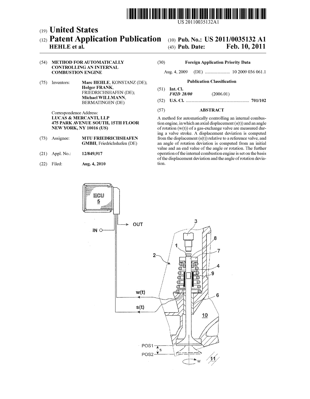 METHOD FOR AUTOMATICALLY CONTROLLING AN INTERNAL COMBUSTION ENGINE - diagram, schematic, and image 01