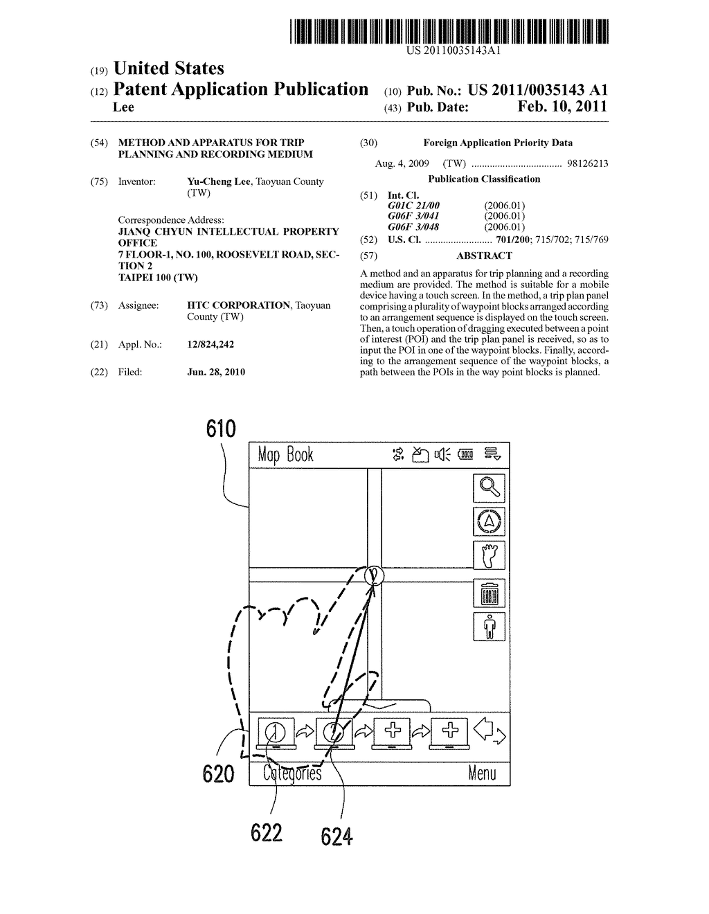 METHOD AND APPARATUS FOR TRIP PLANNING AND RECORDING MEDIUM - diagram, schematic, and image 01