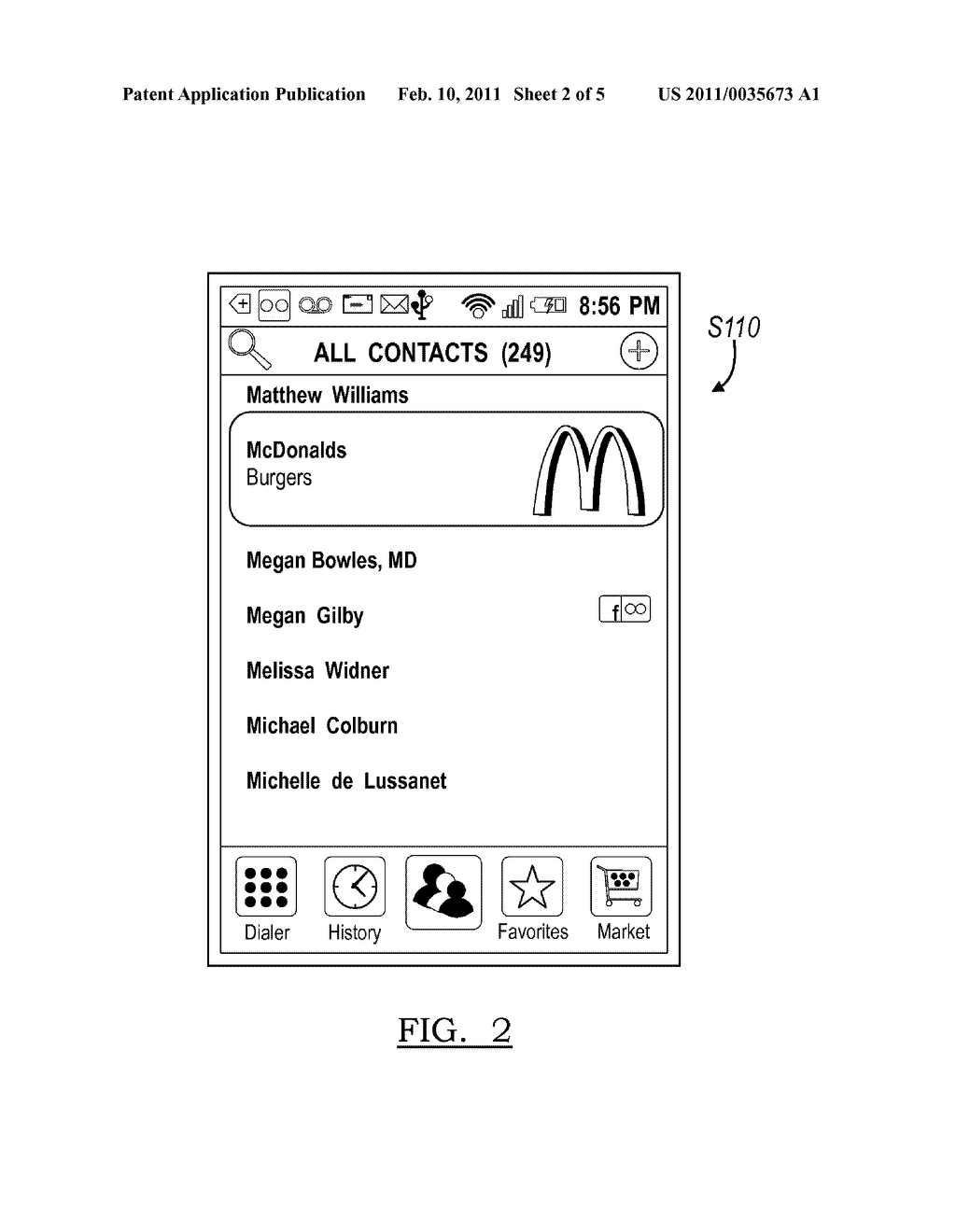 METHOD FOR INTEGRATING APPLICATIONS IN AN ELECTRONIC ADDRESS BOOK - diagram, schematic, and image 03