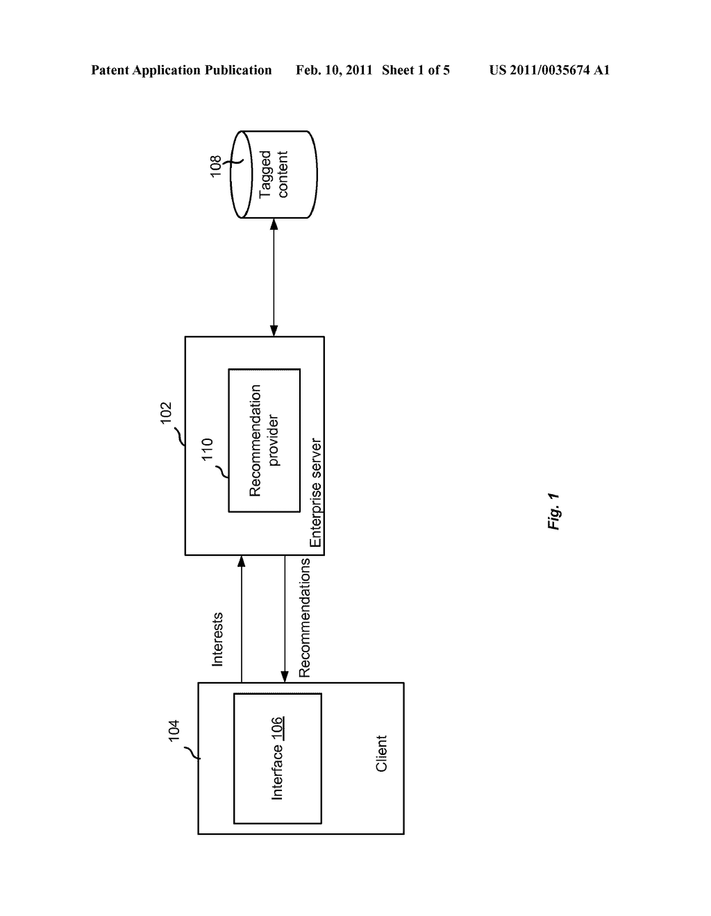 RECOMMENDATIONS MATCHING A USER'S INTERESTS - diagram, schematic, and image 02