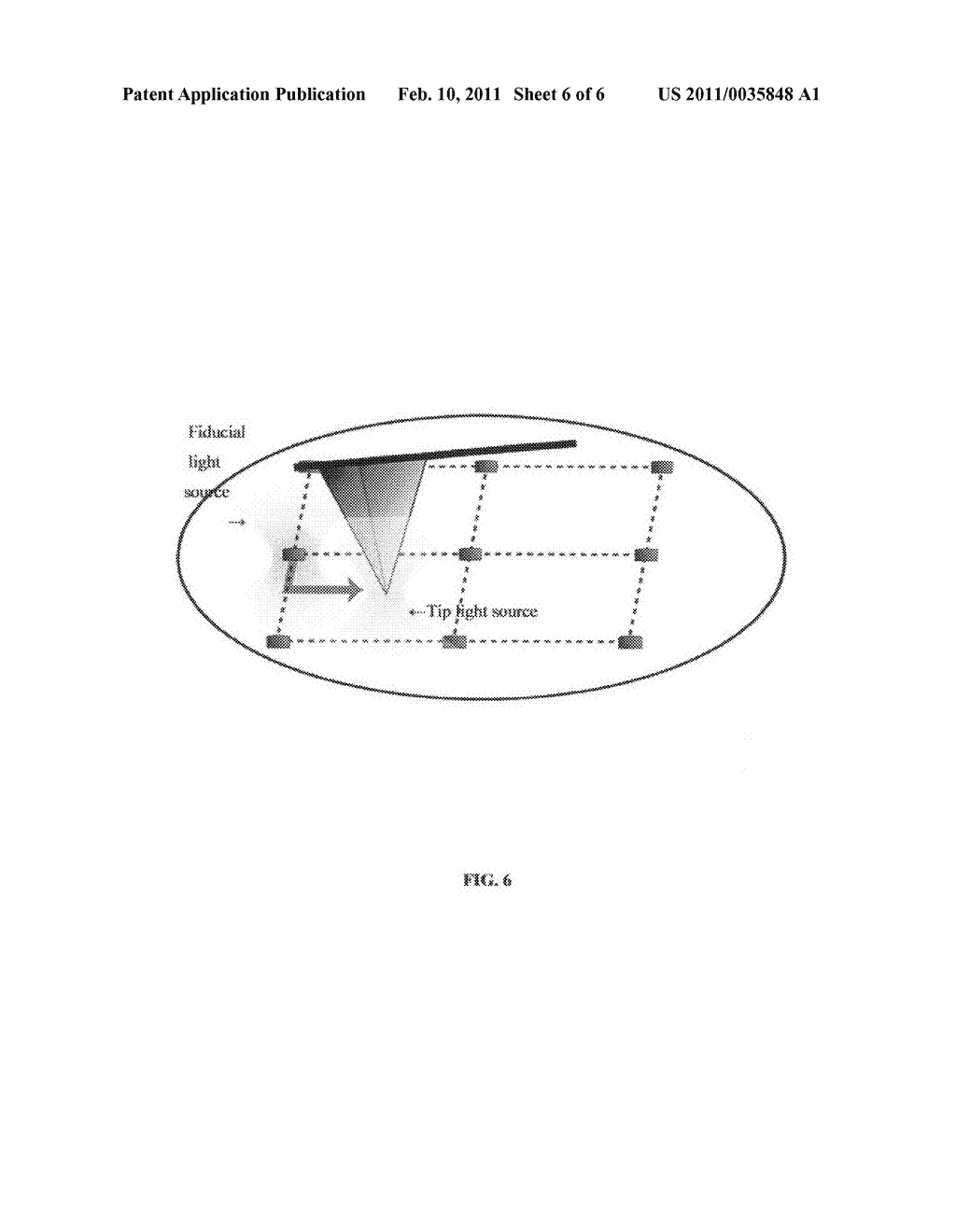 Laser guided tip approach with 3D registration to a surface - diagram, schematic, and image 07