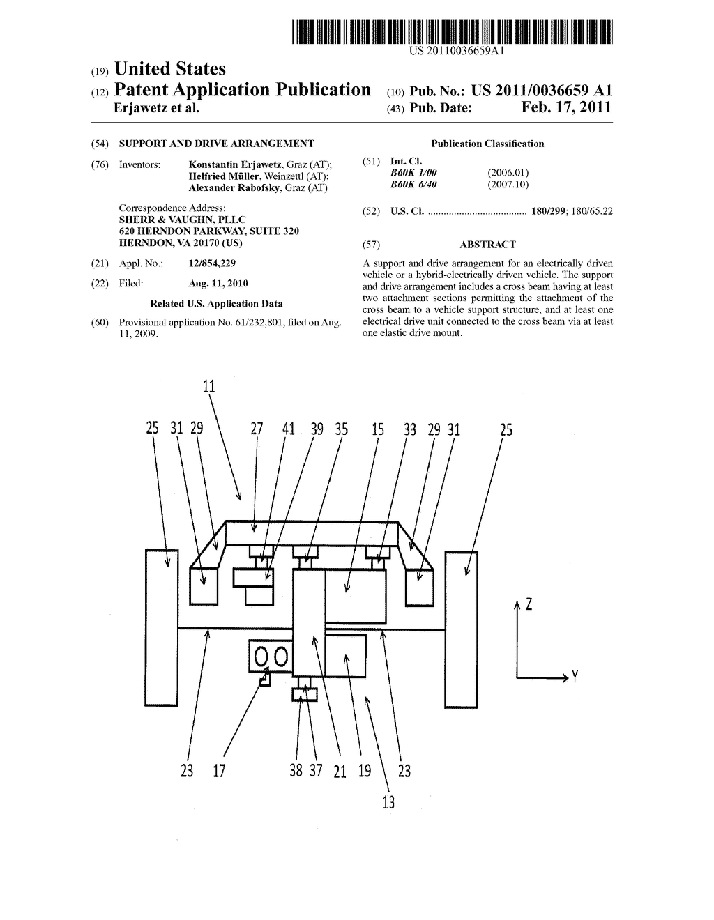 SUPPORT AND DRIVE ARRANGEMENT - diagram, schematic, and image 01