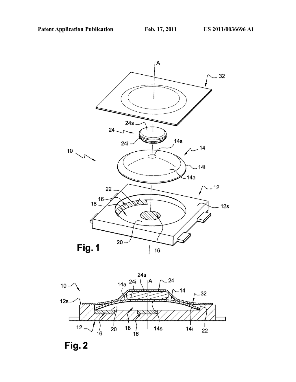 ELECTRICAL SWITCH COMPRISING A PUSHBUTTON FIXED BETWEEN A FILM AND A CONTACTOR - diagram, schematic, and image 02