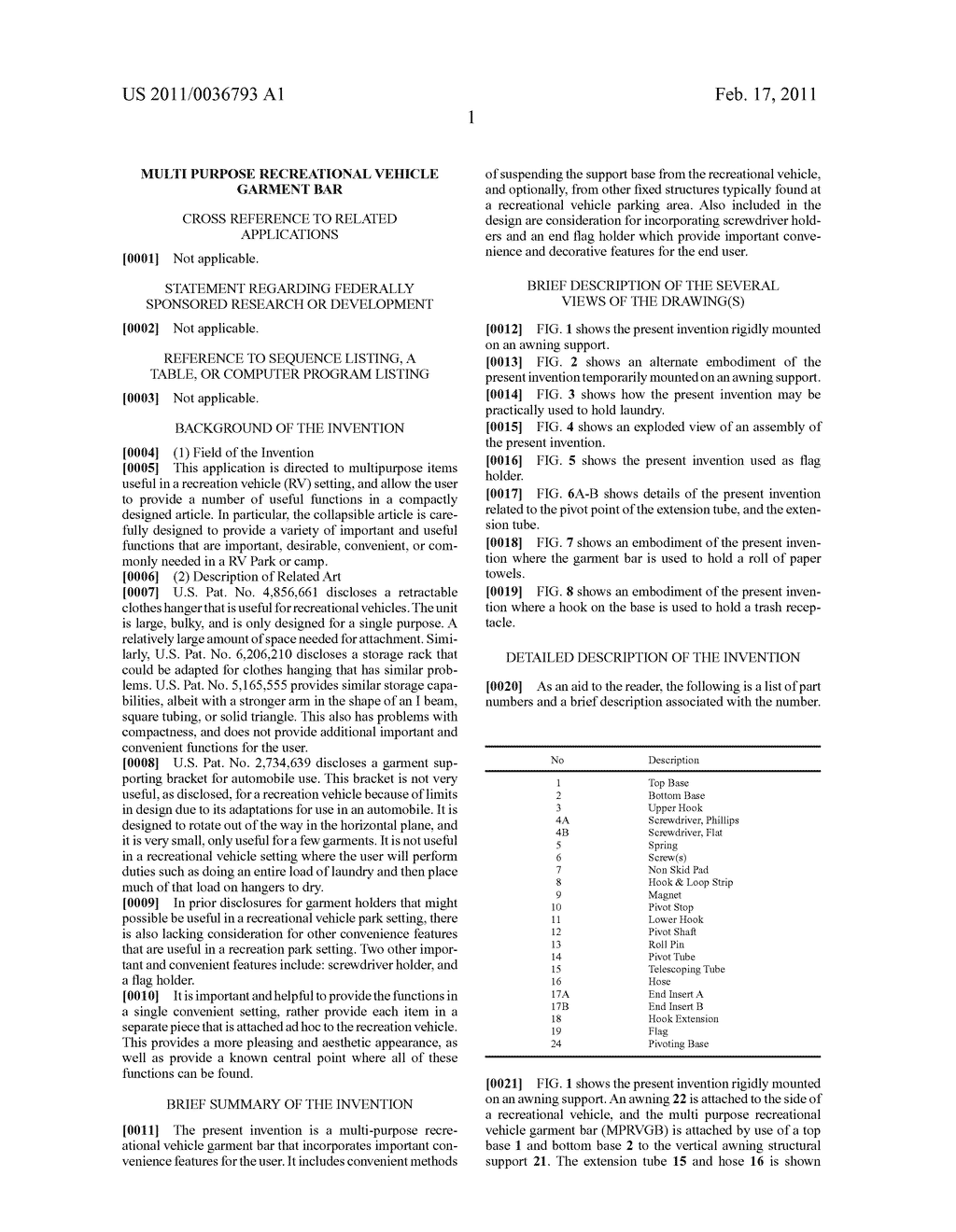 MULTI PURPOSE RECREATIONAL VEHICLE GARMENT BAR - diagram, schematic, and image 10