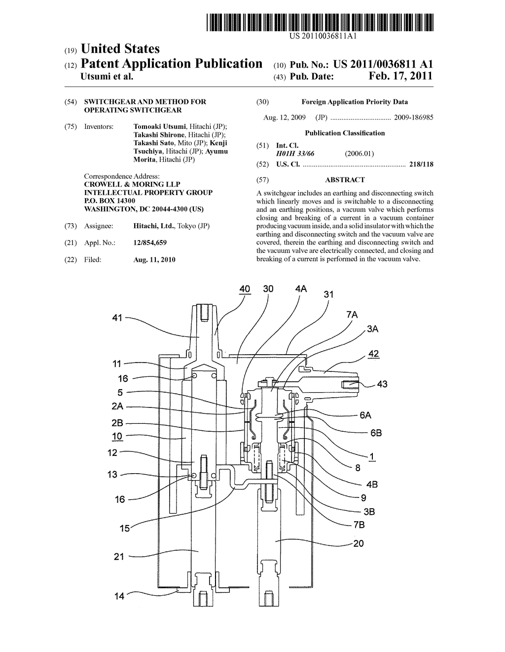 Switchgear and Method for Operating Switchgear - diagram, schematic, and image 01