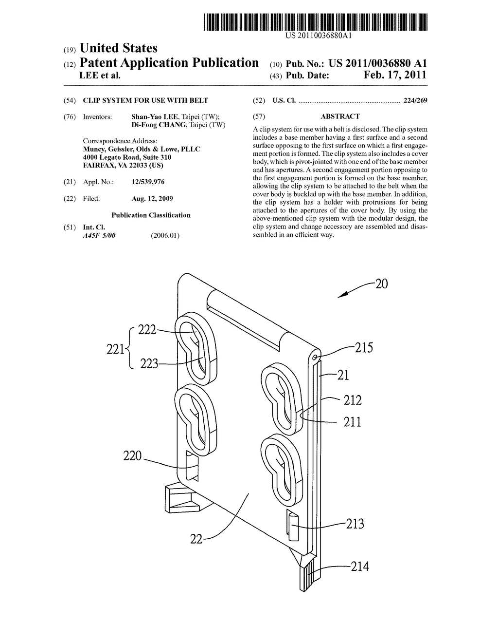 CLIP SYSTEM FOR USE WITH BELT - diagram, schematic, and image 01