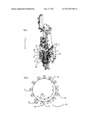 BLOW MOULDING MACHINE WITH ARRANGEMENT FOR CLEANING THE BLOW MOULD diagram and image