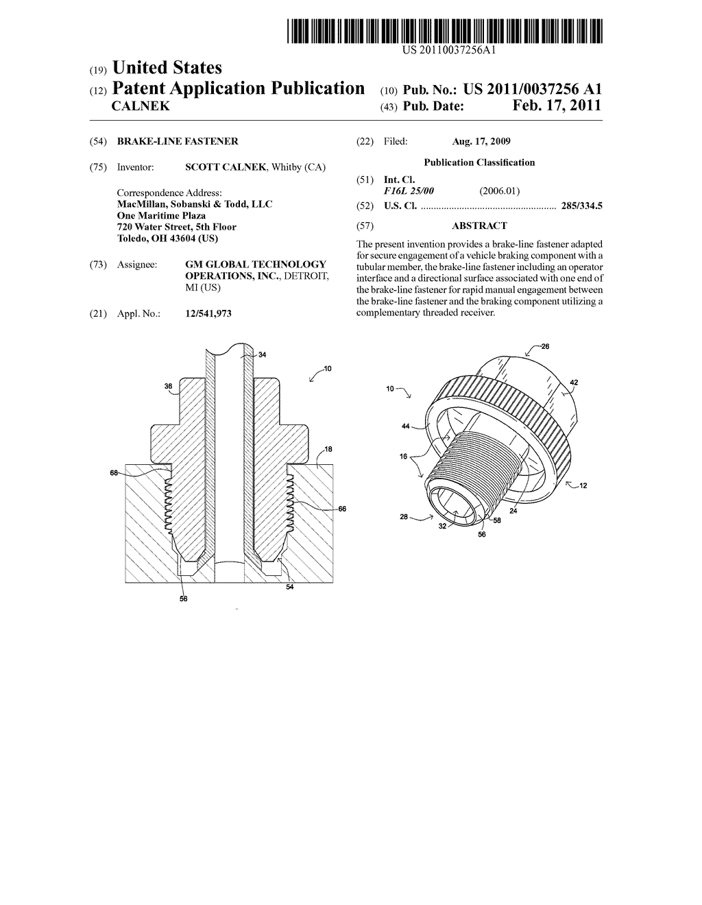 BRAKE-LINE FASTENER - diagram, schematic, and image 01