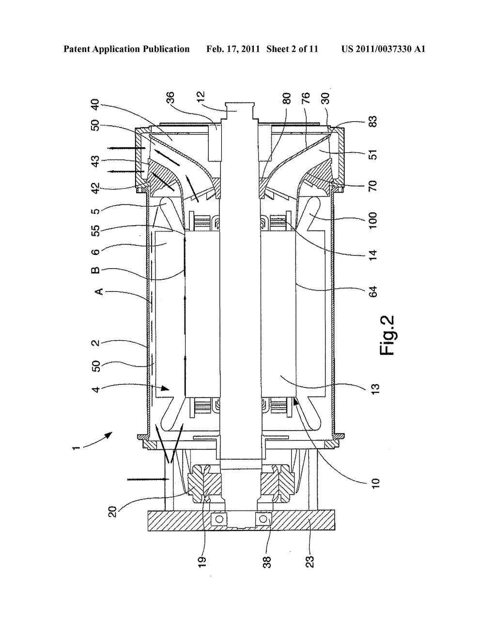  ELECTRIC MACHINE INCLUDING A MULTI-CHANNEL FAN - diagram, schematic, and image 03