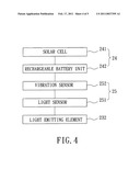 VEHICLE HAVING A SOLAR-POWERED LIGHT EMITTING DEVICE diagram and image