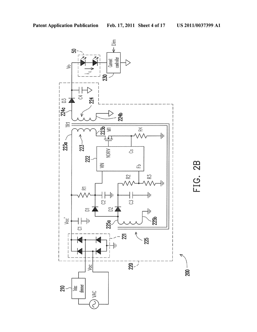 DIMMER CIRCUIT OF LIGHT EMITTING DIODE AND ISOLATED VOLTAGE GENERATOR AND DIMMER METHOD THEREOF - diagram, schematic, and image 05