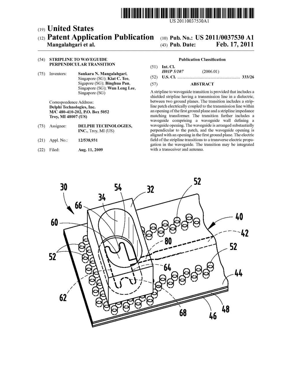 STRIPLINE TO WAVEGUIDE PERPENDICULAR TRANSITION - diagram, schematic, and image 01