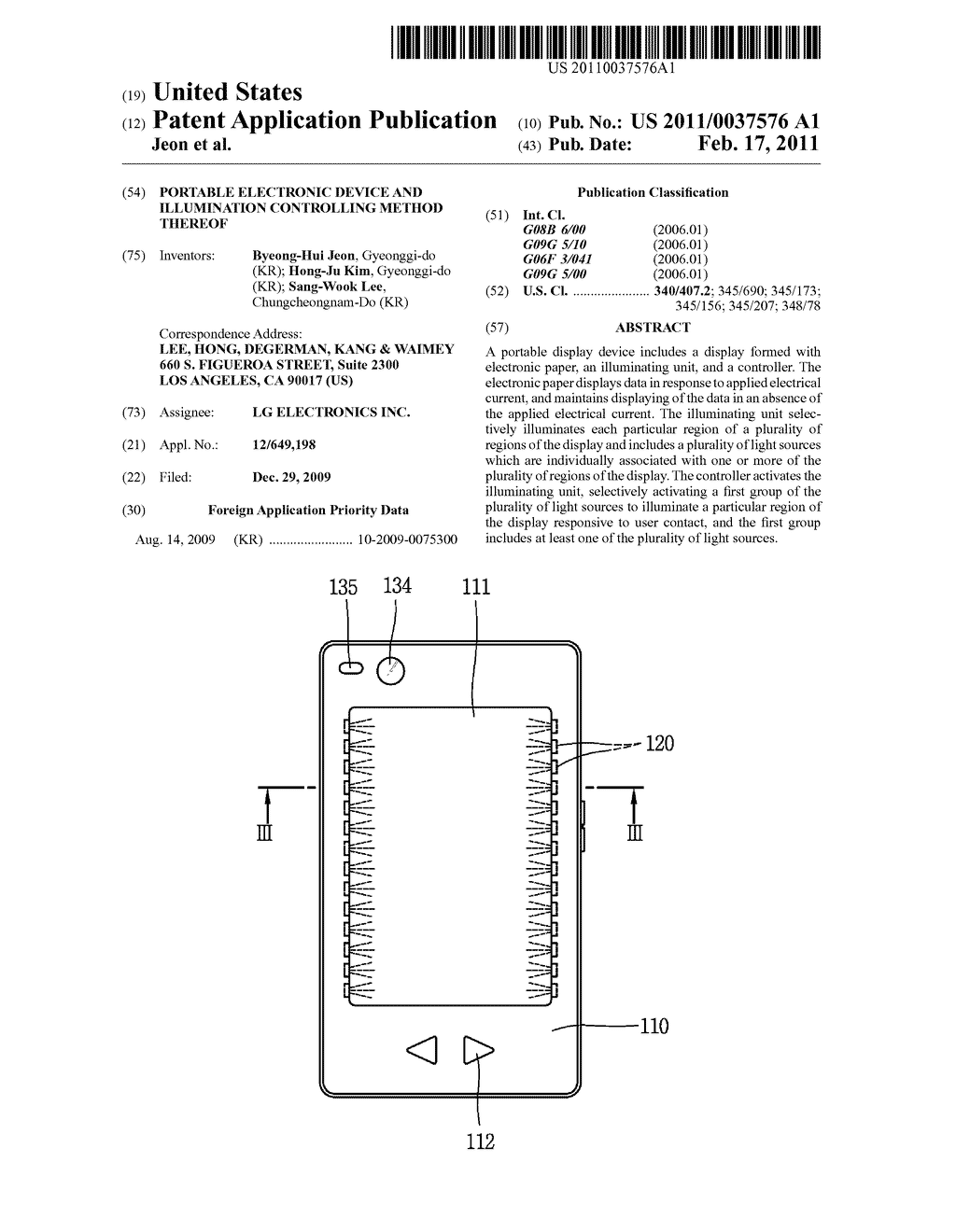 PORTABLE ELECTRONIC DEVICE AND ILLUMINATION CONTROLLING METHOD THEREOF - diagram, schematic, and image 01