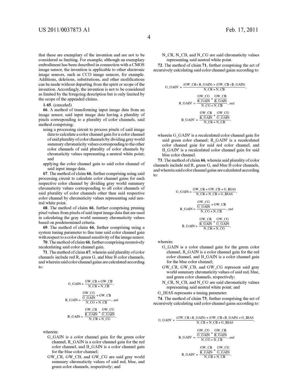 METHOD AND APPARATUS PROVIDING AUTOMATIC COLOR BALANCING FOR DIGITAL IMAGING SYSTEMS - diagram, schematic, and image 10