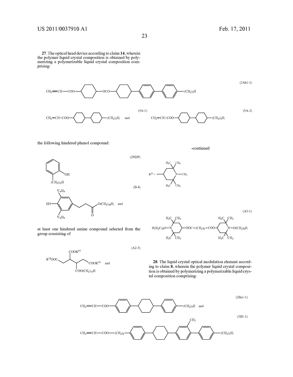 LIQUID CRYSTAL OPTICAL MODULATION ELEMENT AND OPTICAL HEAD DEVICE - diagram, schematic, and image 24