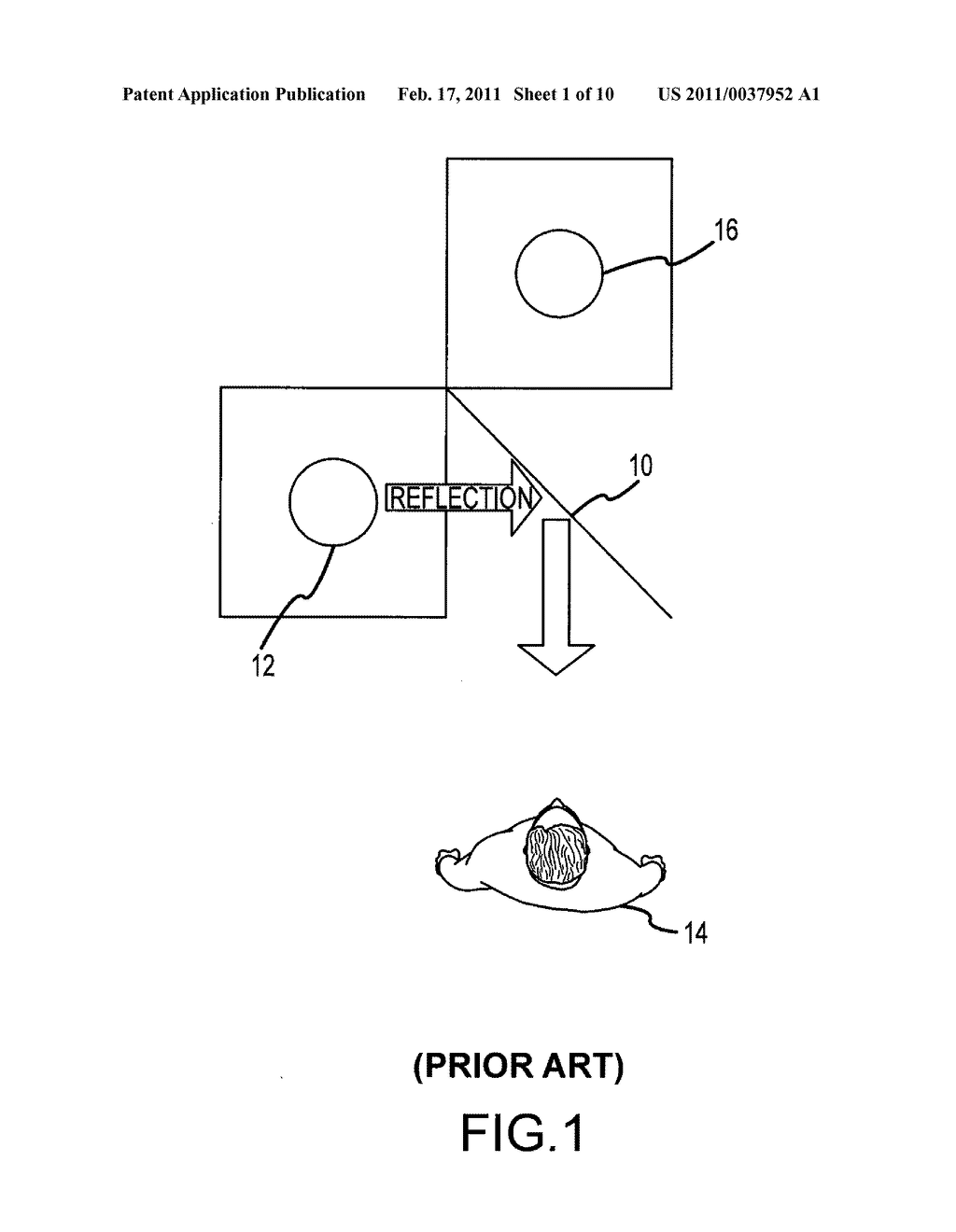 APPARATUS AND METHOD FOR AN ANAMORPHIC PEPPER'S GHOST ILLUSION - diagram, schematic, and image 02