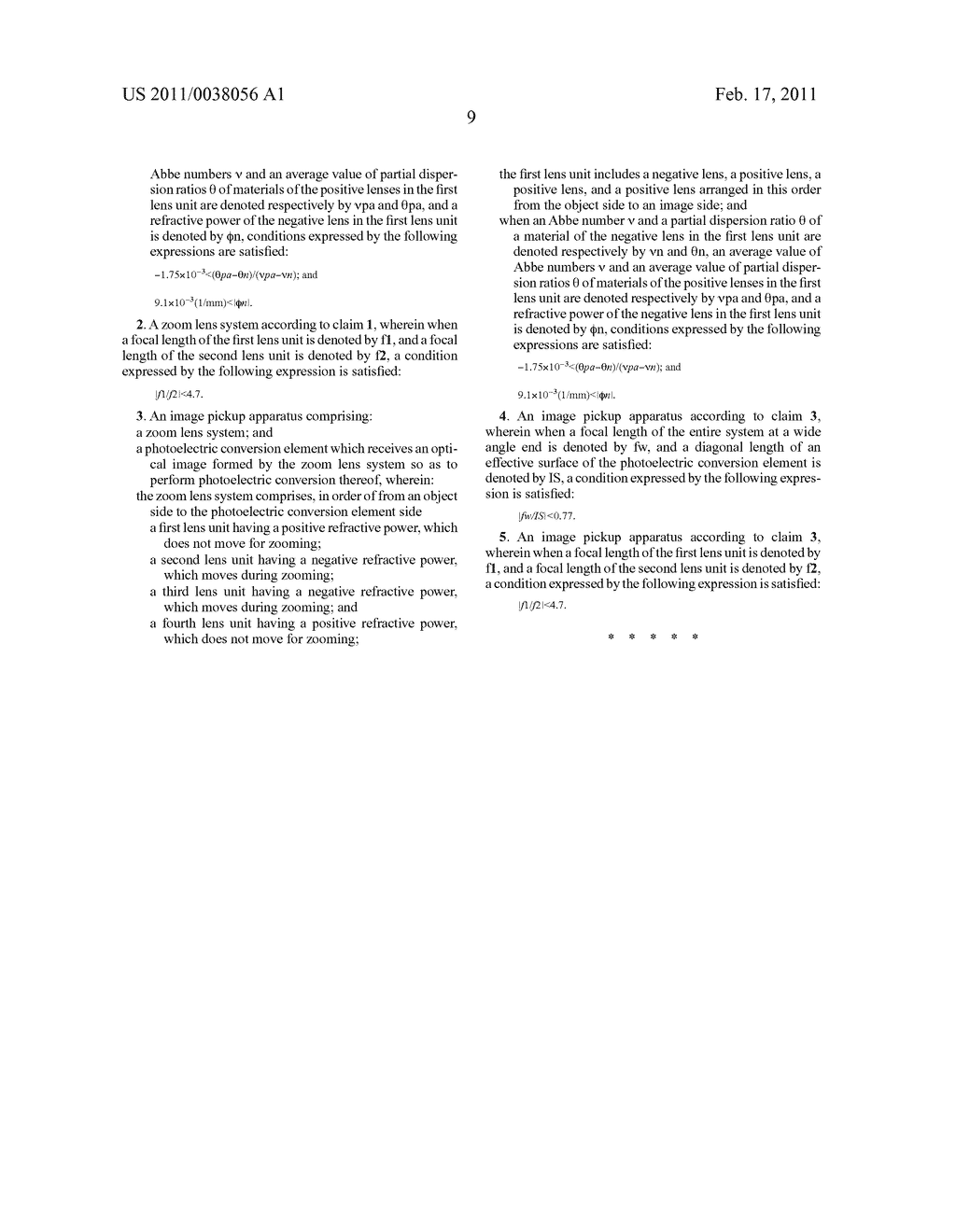 ZOOM LENS SYSTEM AND IMAGE PICKUP APPARATUS INCLUDING THE SAME - diagram, schematic, and image 18