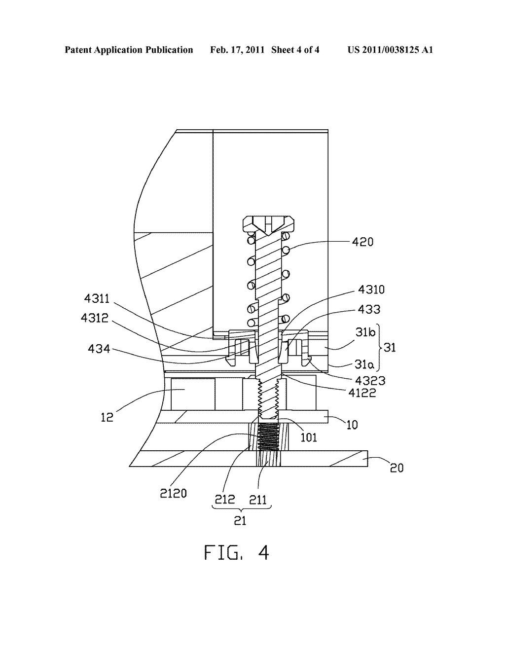 FASTENER AND ELECTRONIC DEVICE HAVING THE SAME - diagram, schematic, and image 05