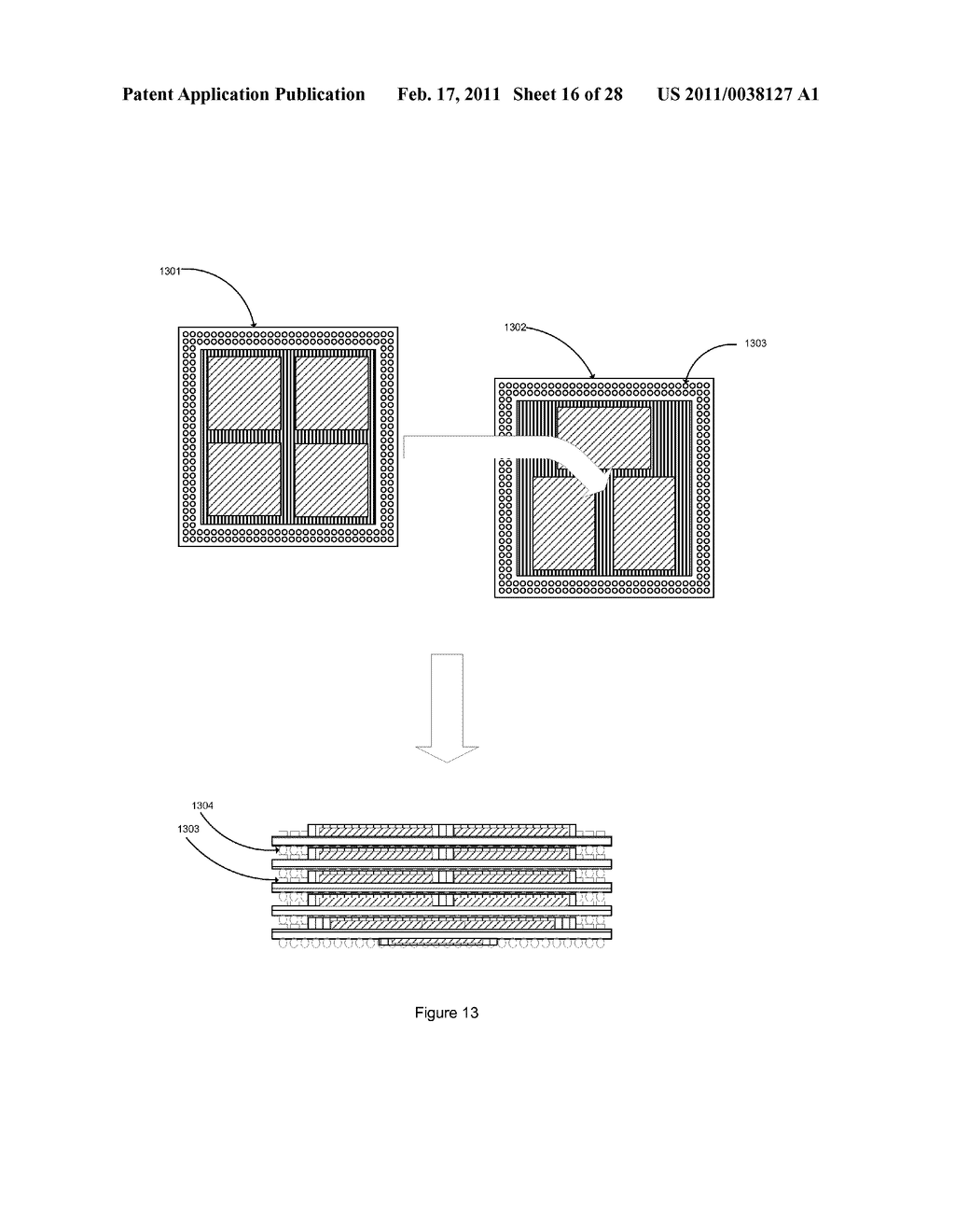 MULTIPLE CHIP MODULE AND PACKAGE STACKING METHOD FOR STORAGE DEVICES - diagram, schematic, and image 17