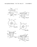 FEMALE PART FOR A FASTENER, THE FEMALE PART ALIGNING WITH A HOLE IN A PANEL diagram and image