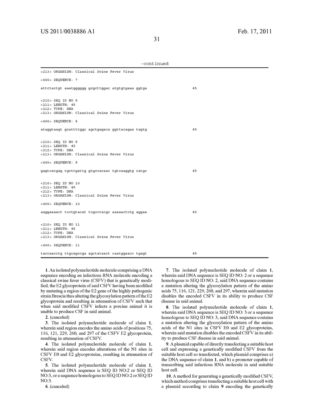 N-Linked Glycosylation Alteration in E0 and E2 Glycoprotein of Classical Swine Fever Virus and Novel Classical Swine Fever Virus Vaccine - diagram, schematic, and image 38