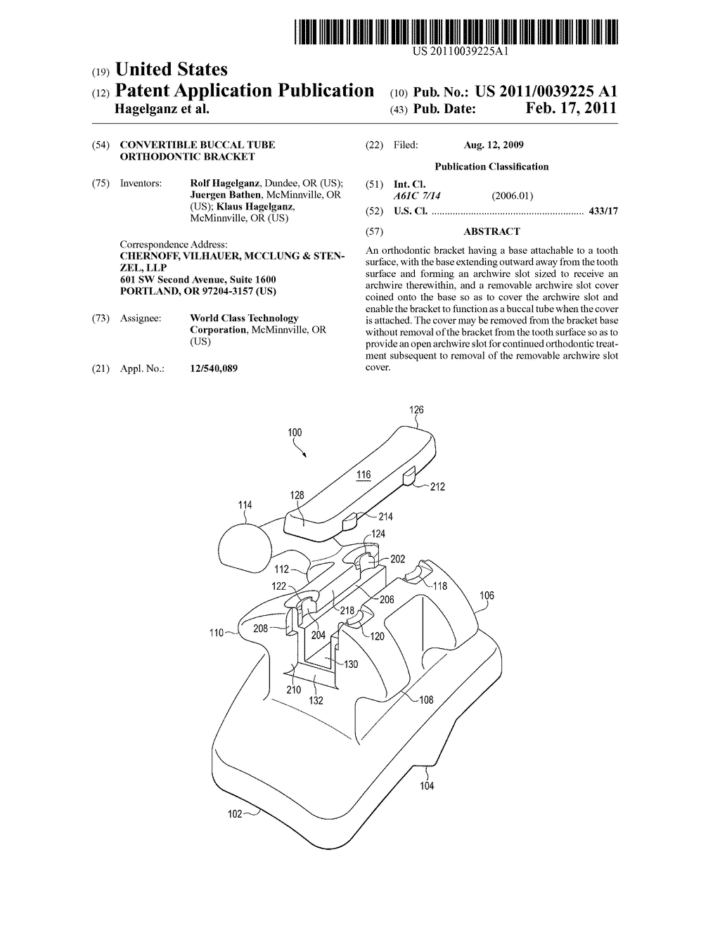 CONVERTIBLE BUCCAL TUBE ORTHODONTIC BRACKET - diagram, schematic, and image 01