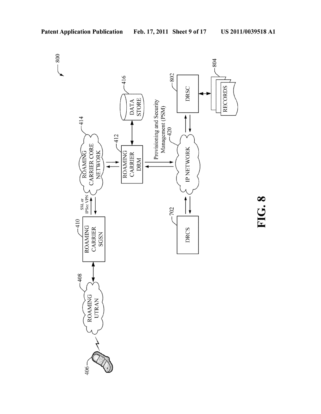 METHOD AND APPARATUS FOR A DISTRIBUTED ROAMING MASTER (DRM) IN WIRELESS DATA NETWORKS - diagram, schematic, and image 10