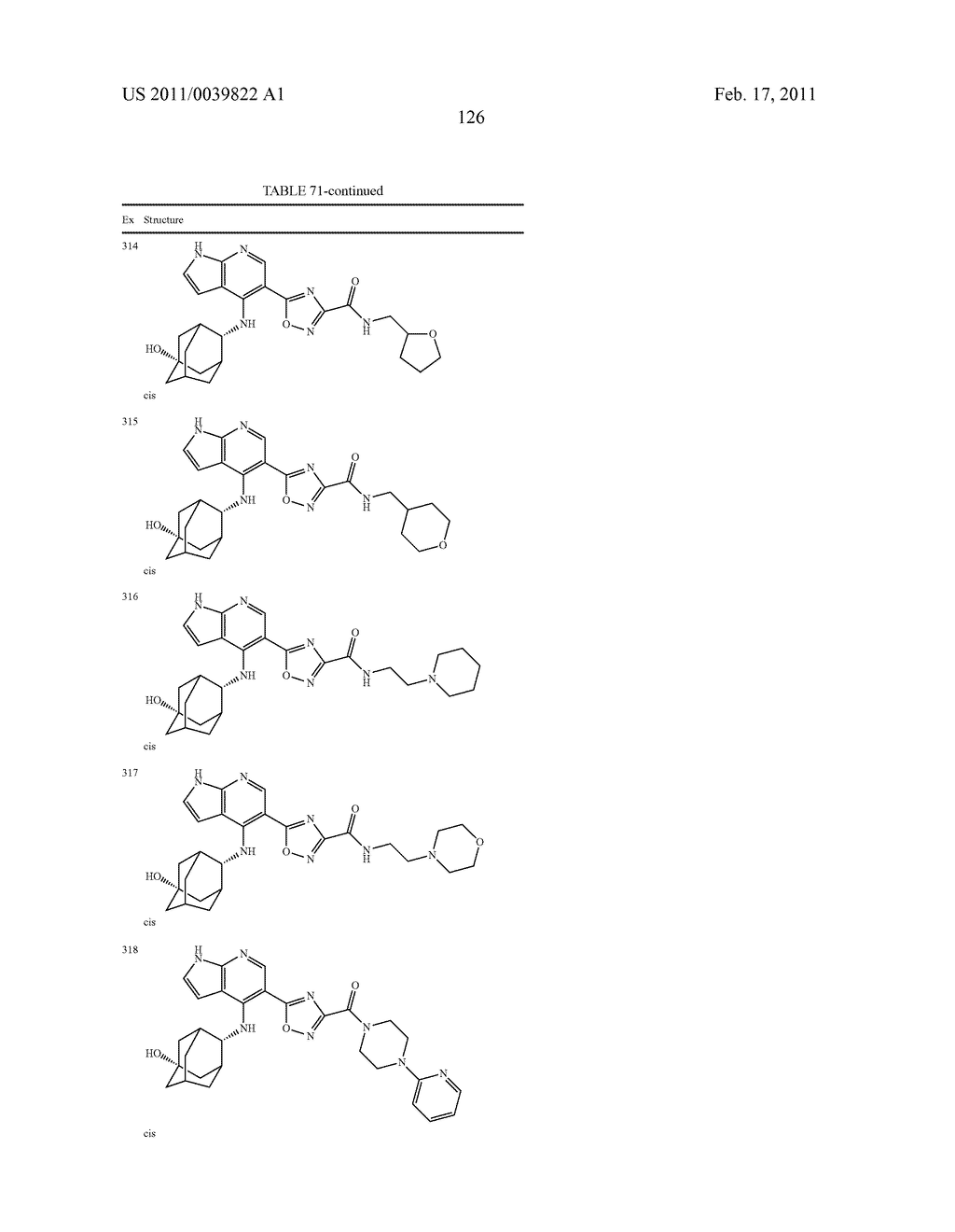 HETEROCYCLIC JANUS KINASE 3 INHIBITORS - diagram, schematic, and image 127