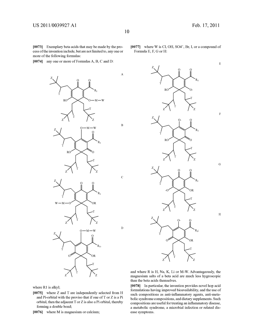 COMPOSITIONS COMPRISING AND PROCESSES FOR PRODUCING INORGANIC SALTS OF HOP ACIDS - diagram, schematic, and image 11