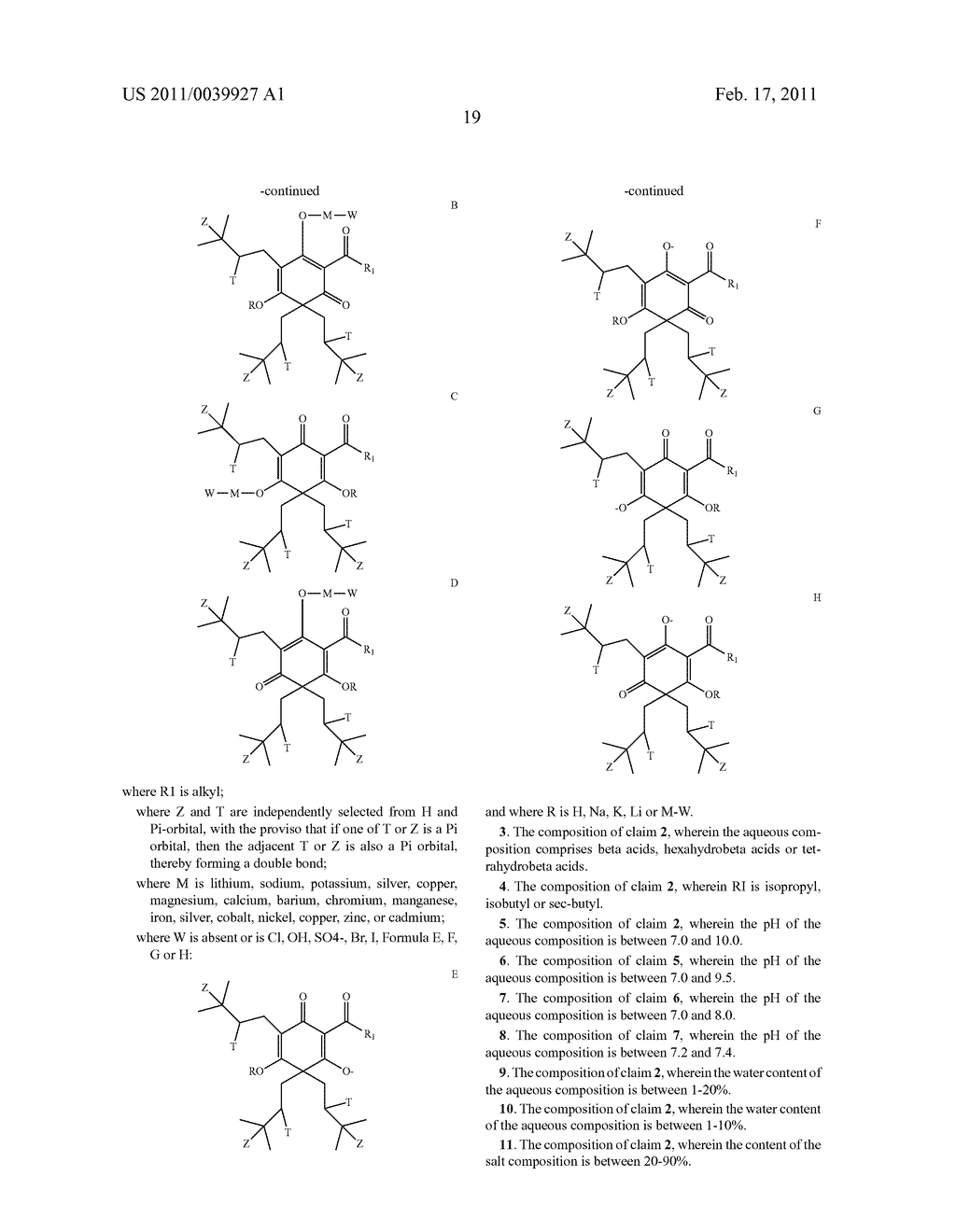 COMPOSITIONS COMPRISING AND PROCESSES FOR PRODUCING INORGANIC SALTS OF HOP ACIDS - diagram, schematic, and image 20