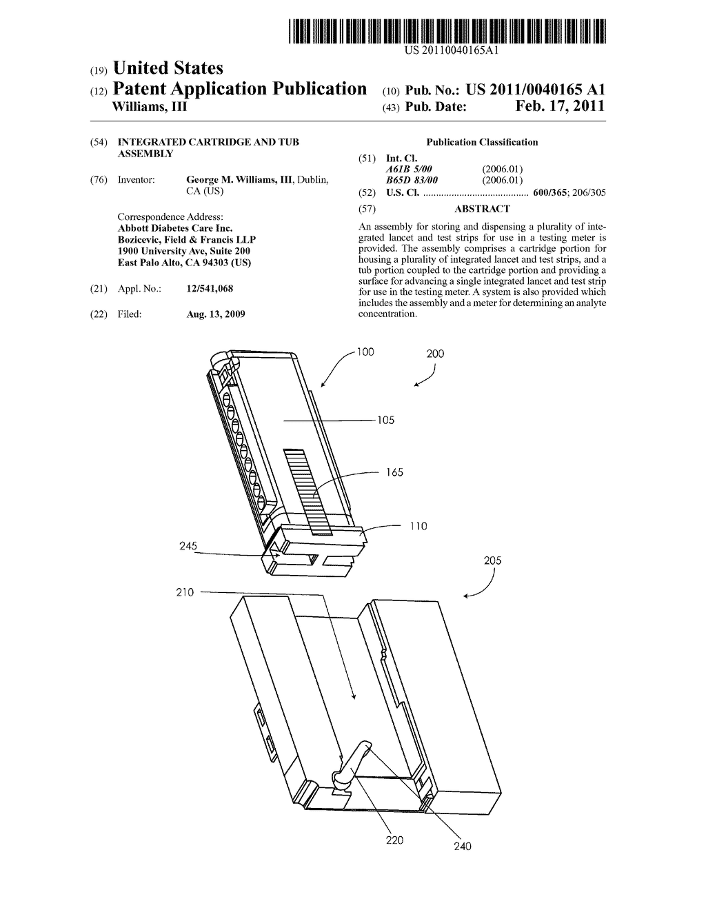 INTEGRATED CARTRIDGE AND TUB ASSEMBLY - diagram, schematic, and image 01