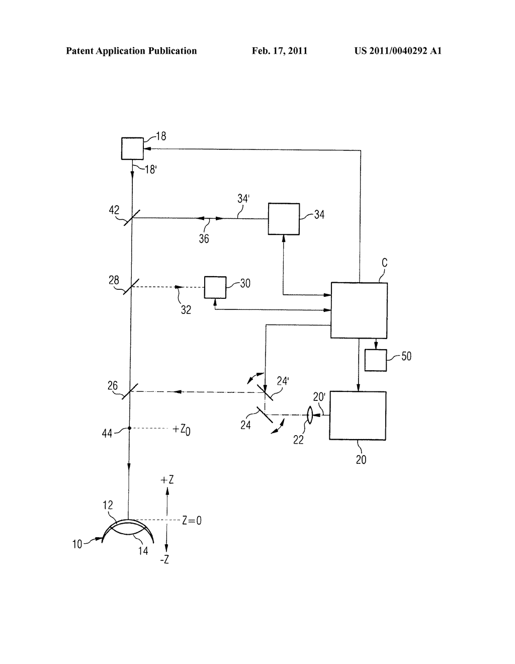 APPARATUS FOR OPTHALMOLOGICAL, IN PARTICULAR REFRACTIVE, LASER SURGERY - diagram, schematic, and image 02