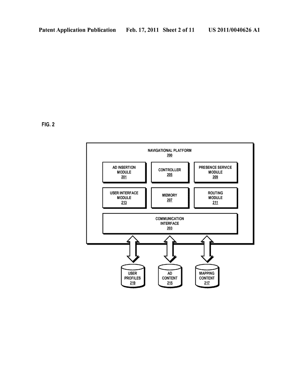 METHOD AND SYSTEM FOR PROVIDING ADVERTISEMENT-BASED NAVIGATIONAL SERVICES - diagram, schematic, and image 03