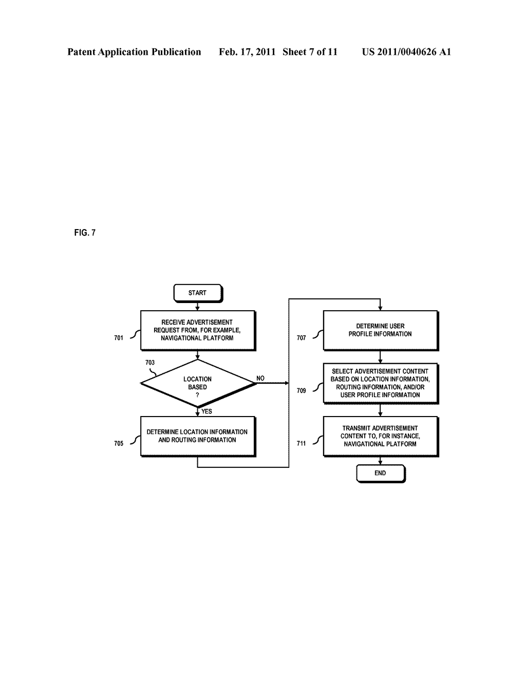 METHOD AND SYSTEM FOR PROVIDING ADVERTISEMENT-BASED NAVIGATIONAL SERVICES - diagram, schematic, and image 08